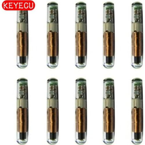 Keyecu Car Key Chips, 4C Blank Transponder Chip Glass