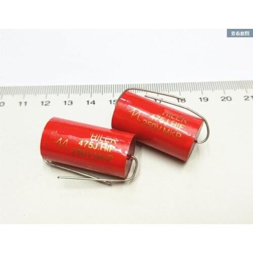 Free Shipping one lot 4x 4.7uF 250V Tubular Audio Capacitor 475J