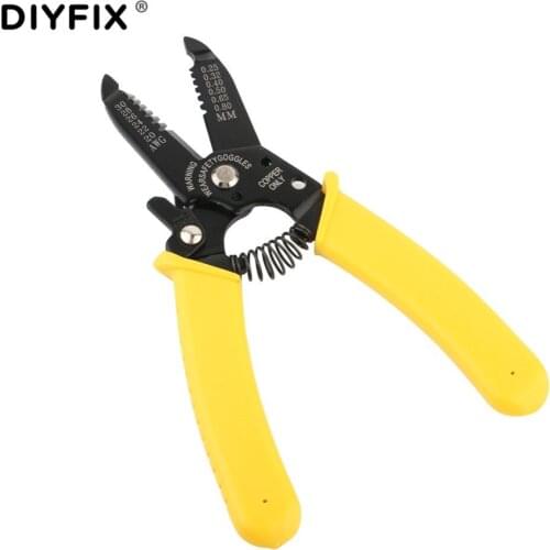 DIYFIX Portable Cable Wire Stripper Tool Pliers Crimping Cable Stripping Wire Cutters Multifunctional Crimping Stripping Pliers