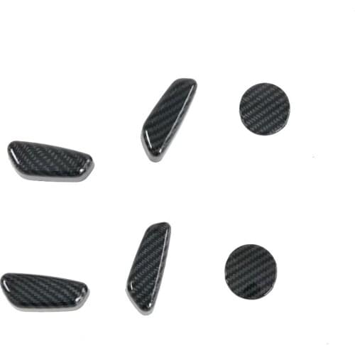 For Ford Raptor F150 2017-2019 2020 Carbon Fiber Seat Adjustment Knob Switch Button Cover Trim Frame Car Styling Accessories