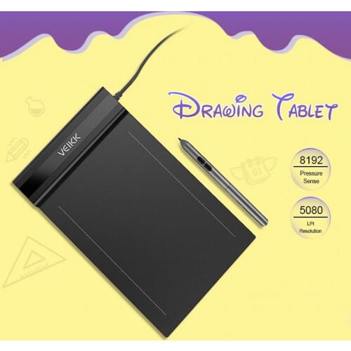 VEIKK S640 Graphics Drawing Tablet 6X4 Inch with free Pen Digital Tablet Online Teaching & Learning for beginner kids Pen tablet