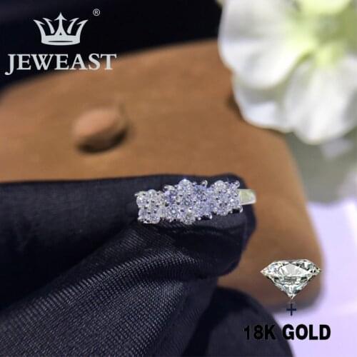 Natural Diamond 18K Gold Pure Gold Ring Beautiful Gemstone Ring Good Upscale Trendy Classic Party Fine Jewelry Hot Sell New 2019