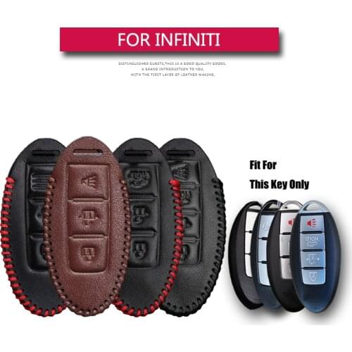 KUKAKEY Leather Car Key Case Cove For Infiniti Ex35 Fx35 Fx37 Fx45 Fx50 G25 G35 G37 Jx35 M37 M56 Q40 Q50 Q60 Q70 Qx50 Qx56 Qx60