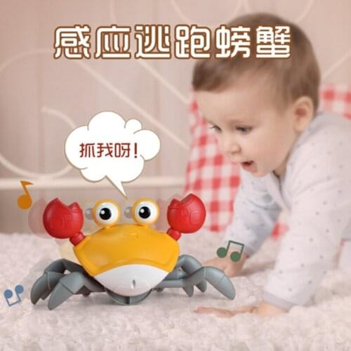 Crab induction escape childrens electric toy charging luminous music toy