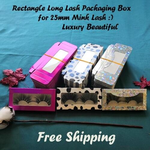 Colorful Lash Box Case Packaging for 25mm Mink Eyelashes Wholesale Empty Eyelash Package Boxes with Trays Makeup Box Custom Logo