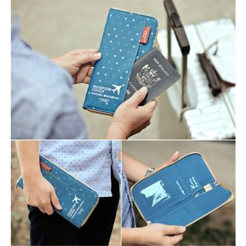 Jacket Multifunctional Travel Document Bag PassportBag Card Holder Credit Card Wallet Storage Bag Case