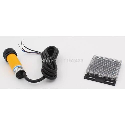 M18 2m sensing DC NPN NO E3F-R2N1 retroreflective cylinder amplifier photoelectric sensor switch