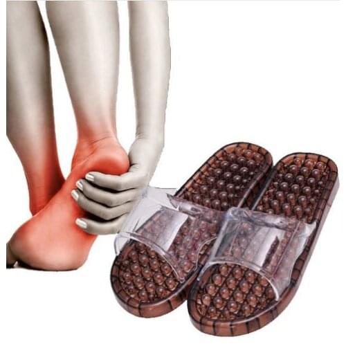 Summer Bathroom Foot Massage Slippers Beach Acupoint Pedicure Anti-skid Plastic Lovers Sandals Shiatsu Acupressure Shoes