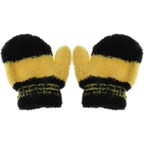 Cute Infant Baby Kid Boys Girls Warm Winter Gloves Toddler Knit Rainbow Mittens