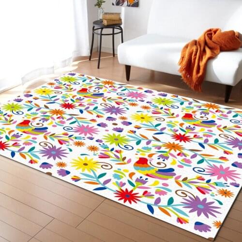 Cartoon Flower Bird Carpet Bedroom Room Bedside Blanket Rug for Living Room Cloakroom Carpet Bedroom Decor