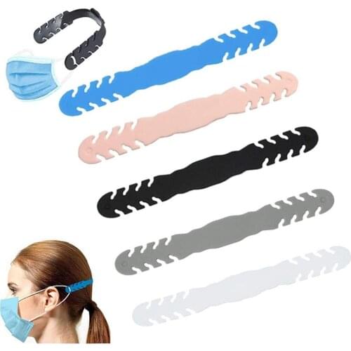 Non-slip Washable Silicone Face Mask Accessorie Ear Hook Adjustable Earache Prevention Fixer Available For Kid Adult 5PCS D50