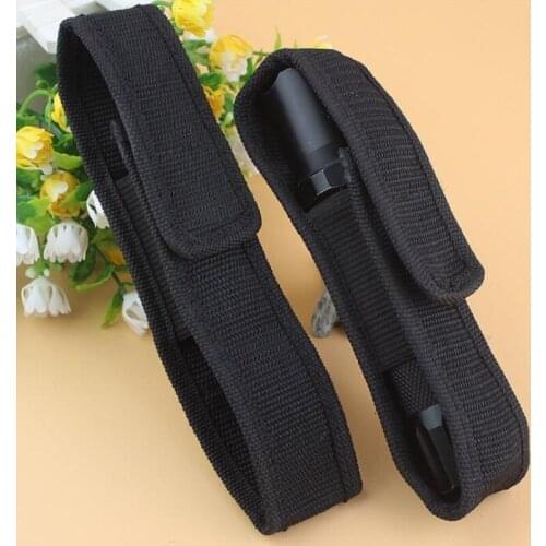 Tactical Molle Nylon Flashlight Pouch Holster Torch Case for Belt Torch Cover Outdoor Camping Hiking Portable