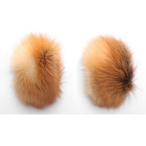 2020 Winter New Fashion 100% Real Fur Cuffs Big Natural Raccoon Fur Fox Fur
