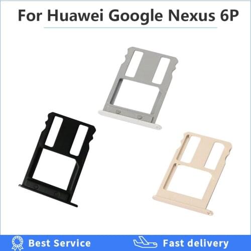 New Black/Silver/Gold Sim Tray Stand For Huawei Google Nexus 6P SIM Card Holder Adapter Repair Replacement Card Slot Holder