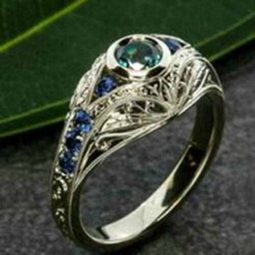 S925 Vintage Thai Silver Zircon Ring for Men and Women Party Gift Jewelry Ring Wholesale