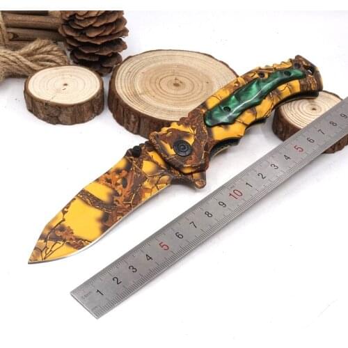 8.27'' Folding Pocket Knife Tactical Survival Knives Outdoor Hiking Camping Hunting Knife EDC Self-defense Tool