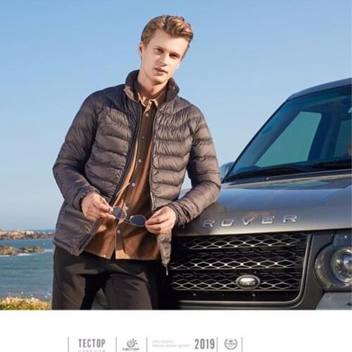Tectop Winter Outdoor Men Camping Trekking Fishing Sports Jackets Lightweight Thermal 90% White Duck Down Breathable Male Coats
