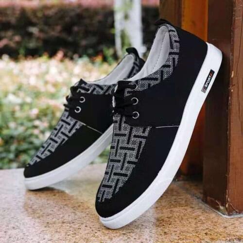 Spring Plaid Canvas Casual Shoes Fashion Mens Lightweight Breathable Walking Shoes Non-Slip Linen Flat Shoes Lace-up Loafers