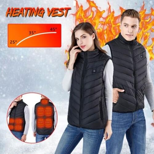Waterproof Jacket Winter Heating Waistcoat Warm Clothing Multifunction USB Electric Heated Vest Outdoor Camping Hiking Jacket