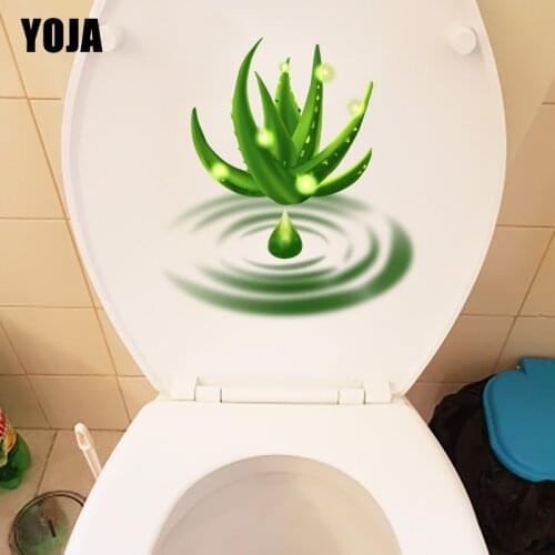 YOJA 20.5*22.3CM Aloe Vera Juice Dripping Creative Cartoon Home Wall Stickers Mural Toilet WC Decor T1-0973