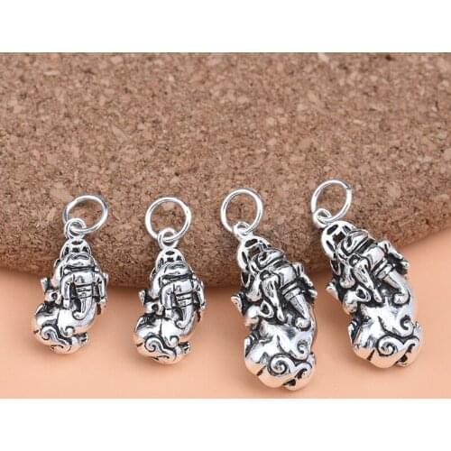 925 Sterling Silver Thai Silver Jewelry Accessories Lucky Pendant Handmade DIY Material Bracelet Necklace Accessories