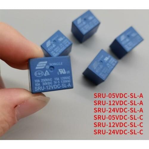 1pcs 15A T70 SRU-05V DC-SL-C SRU-12VDC-SL-C SRU-24VDC-SL-C 05 12 24 V, SRU-05V 12V 24 V DC-SL-A 4-pin / 5-pin