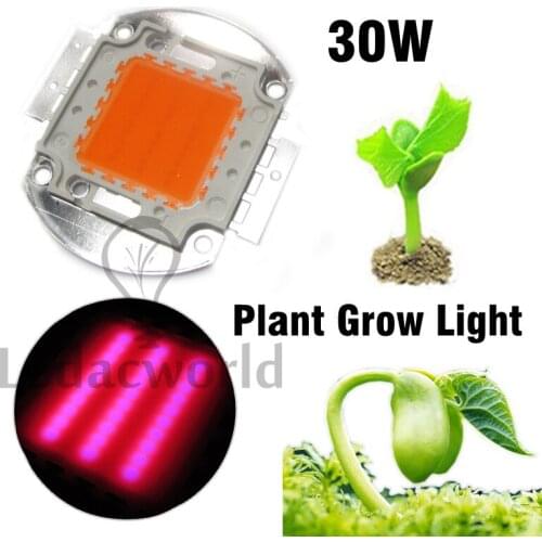 1pcs 30W 400nm-840nm High Power LED Plant Grow Light Full Spectrum Epistar Chip for DIY Plant Growing