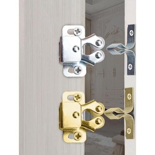 2PCS Door Stop Closer Stoppers Damper Buffer Magnet Cabinet Catches With Screws For Wardrobe Hardware