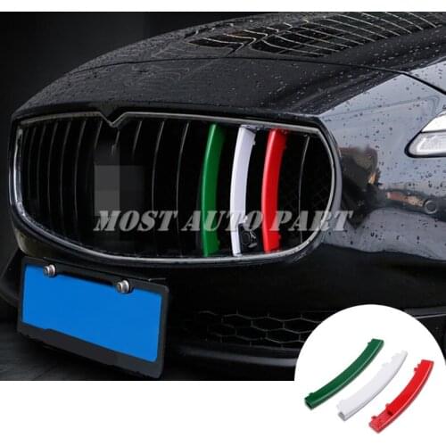 ABS Front Grill Grille Insert Cover 3pcs For Maserati Quattroporte 2013-2016 Car accesories interior Car Trim