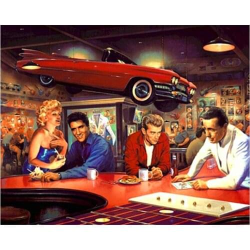 Diy 5D Diamond Painting Cartoon Car People Cross Stitch Diamond Embroidery Full Drill Resin Diamond Mosaic Home Decor SSYP-030