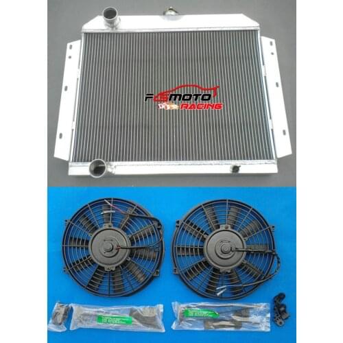 Full Aluminum Radiator + FAN For International Scout V8 1966-1969 1967 69