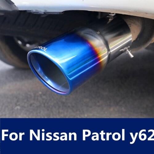 Car accessories Rear Tail pipes trims Tail pipes Decorative stickers muffler exhaust pipe tail throat For Nissan Patrol y62