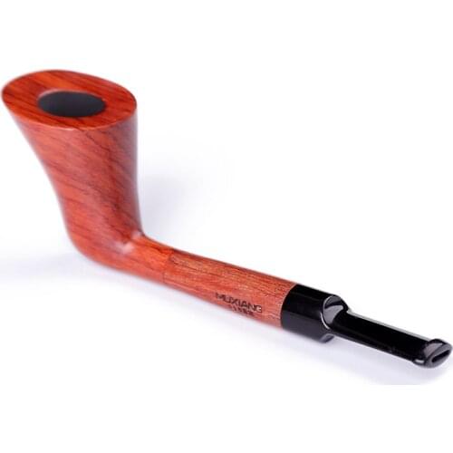 MUXIANG handmade wooden pipe 3 mm filter straight short handle long handle pipe smoking set with 10 smoking tool accessory kit