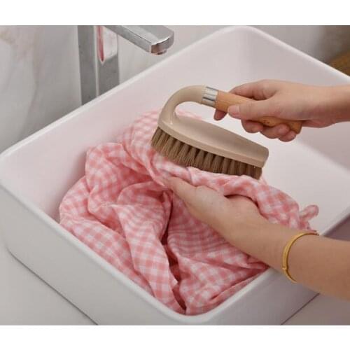 Wooden laundry brush shoes multifunctional cleaning brush toilet floor strong deconsolute brush