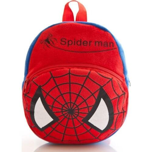 Disney marvel Avengers spiderman KT mickey mouse Minnie Winnie the Pooh stitch Plush toys backpack Kids baby school plushie bag