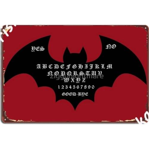 Bat Ouija Board- Red Metal Signs Club Party Home Design Mural Painting Tin sign Posters