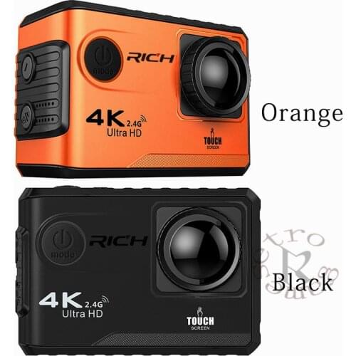 DHL 10pcs/lot F100B Action Camera 4K Ultra HD 2.4G Wifi Mini Camera 2.0 Touch screen 1080P Cam Video Outdoor Helmet Camara