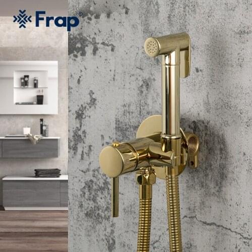 FRAP Bidet Faucets Brass Bathroom Ass Shower Sprayer Toilet Bidet Mixer Bidet Hygienic Shower Hot and Cold Anal Cleaner Faucet