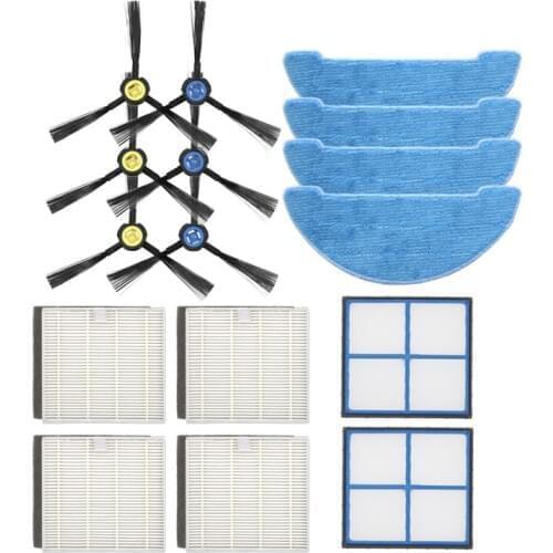 Hepa filter + side brush + main filter + mop cloth for ilife V8 V8s X750 X800 X785 V80 vacuum cleaner spare parts
