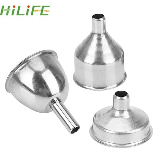 HILIFE for Filling Hip Flask Narrow-Mouth Bottles Bar Wine Flask Funnel Mini Stainless Steel Small Mouth Funnels