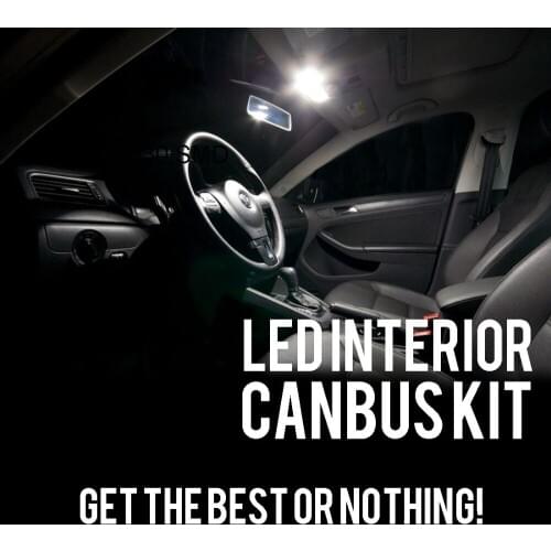 14PCS Error Free White LED Interior Light Kit with Tag Light for Volkswagen Jetta 2011-20XX