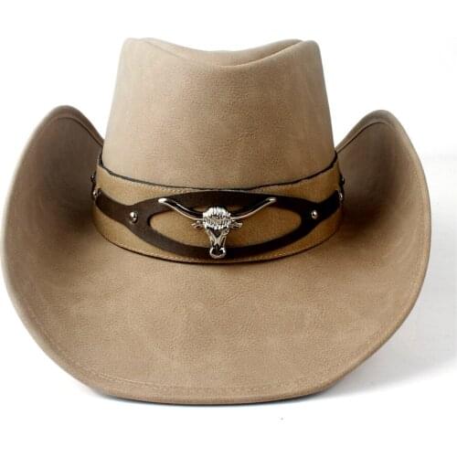 Cowboy Hats Women Men Western Cowboy Hat For Dad Gentleman Lady Leather Sombrero Hombre Jazz Caps