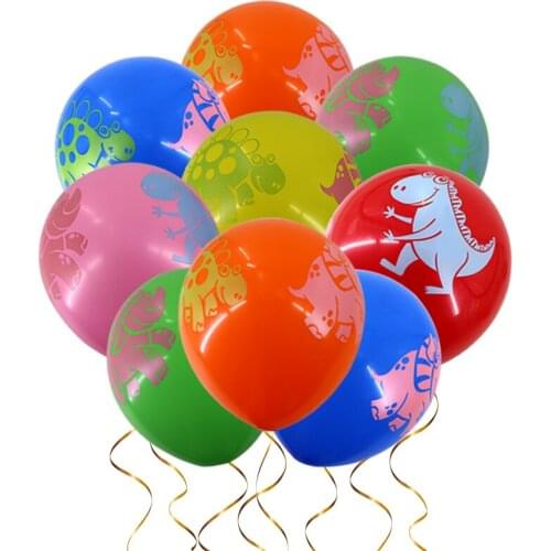 10 Pcs/Lot 12 Inch Animal Latex Balloons Printed Dinosaur Mix Color Ballon Baby Shower Childrens Birthday Party Decor Supplies
