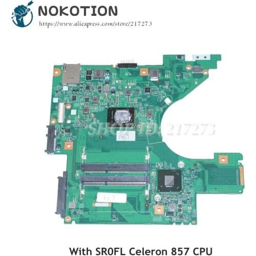 NOKOTION CN-0MJPRW 0MJPRW DJ5 MB 48.4ND01.011 For Dell Vostro V131 Laptop motherboard HM67 DDR3 SR0FL Celeron 857 CPU