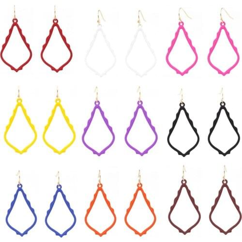 Fashion Painted Small Water Drop Colored Drop Earrings for Women