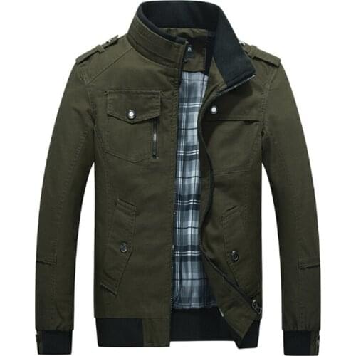 2019 Autumn Casual Men Jacket Army Green Brand Clothing Military Coats Jaqueta Masculina Man Pilot Bomber Jackets Dropshipping