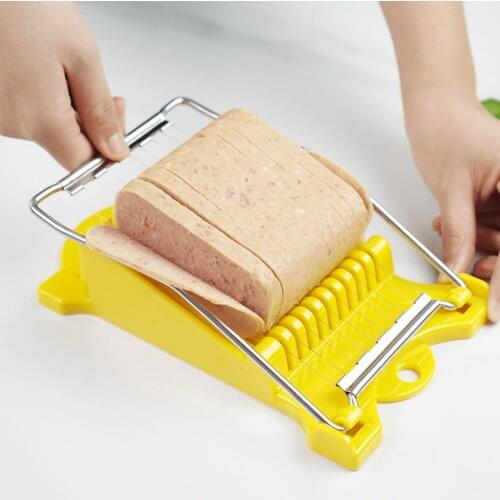 New Lunch Meat Slicer Multipurpose Stainless Steel Wire Slicer Egg Fruit Watermelon Banana Soft Cheese Slicer Kitchen Tools