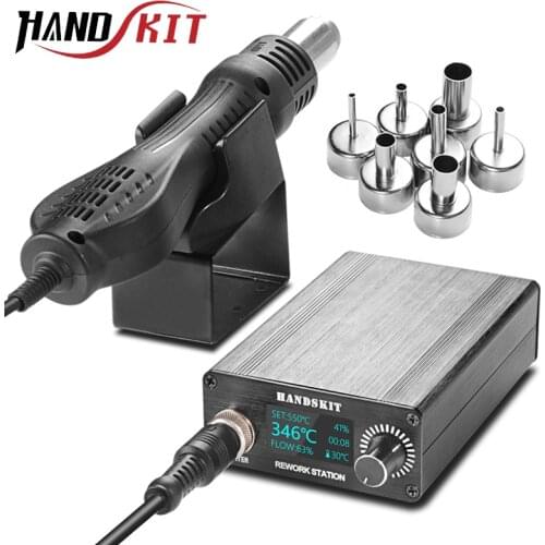 700W Hot Air Gun LED Digital Display T12 Soldering Station Adjustable Temperature Heat Guns Portable BGA Rework Solder Station