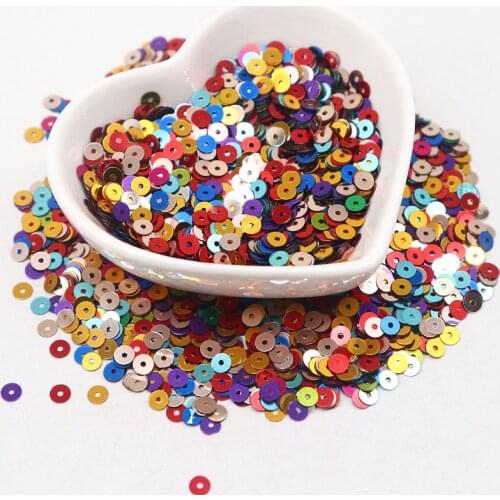 Flat Round 4mm Sequin PVC Loose Sequins Crafts Paillettes Wedding Sewing Handcraft Decoration DIY Lentejuelas Accessories