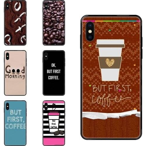 Serve Up Ok But First Coffee Fashion For Redmi Note 4 5 5A 6 7 8 8T 9 9S Pro Max Black Soft TPU Cell Phone Case Cover
